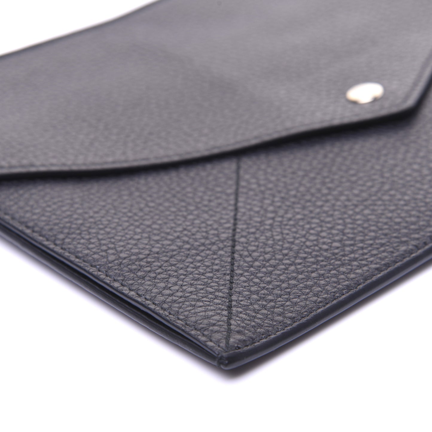 Pebbled Calfskin Soho Document Holder Black