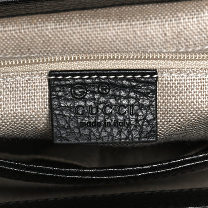 Gucci Dollar Calfskin Interlocking G Top Handle Shoulder Bag Black 6 of 13
