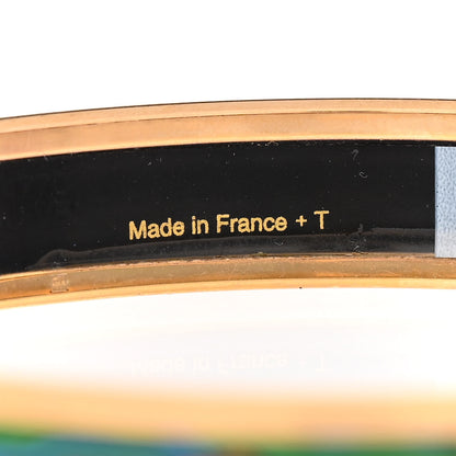 Hermes Enamel Printed Narrow L'Arbre Du Vent Bracelet 62 Folk 5 of 6