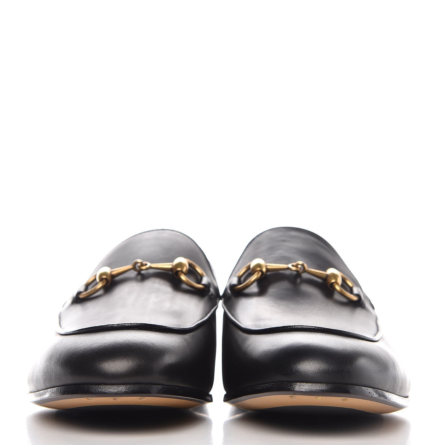 Gucci Calfskin Horsebit Mens Jordaan Loafers 8 Black 2 of 9