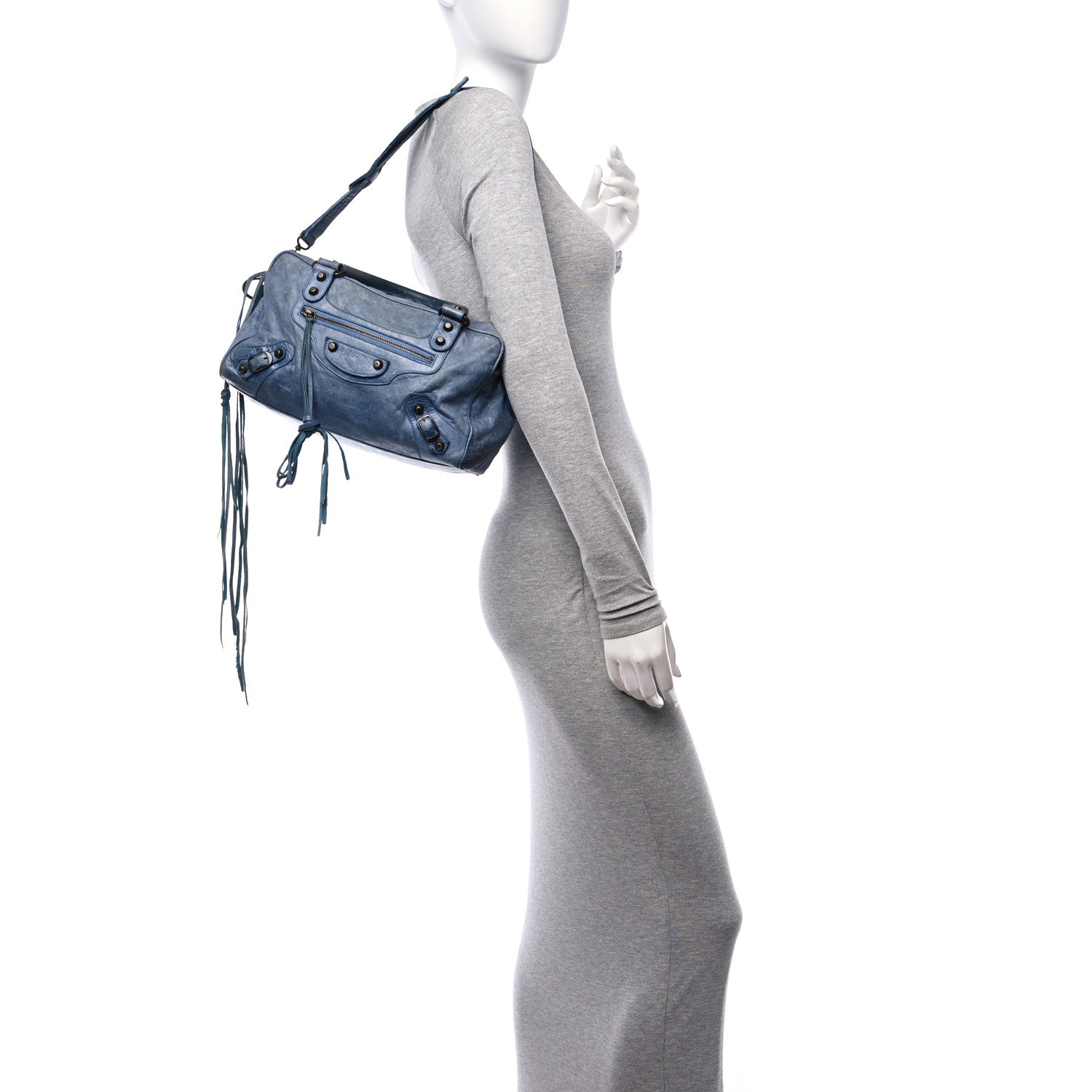 Balenciaga Agneau Classic Hardware Box Bag Beluet 2 of 15