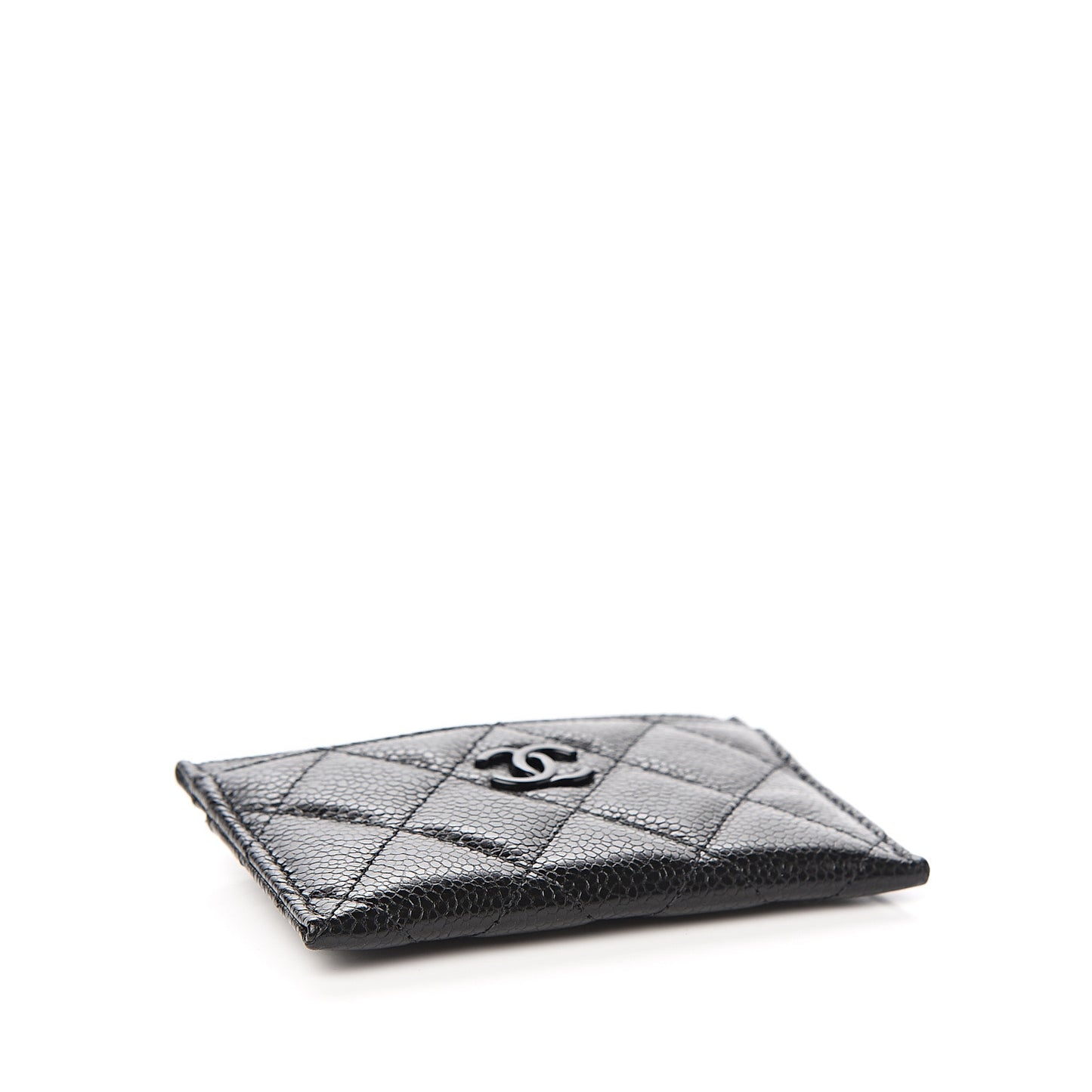Caviar Quilted Incognito Card Holder Black