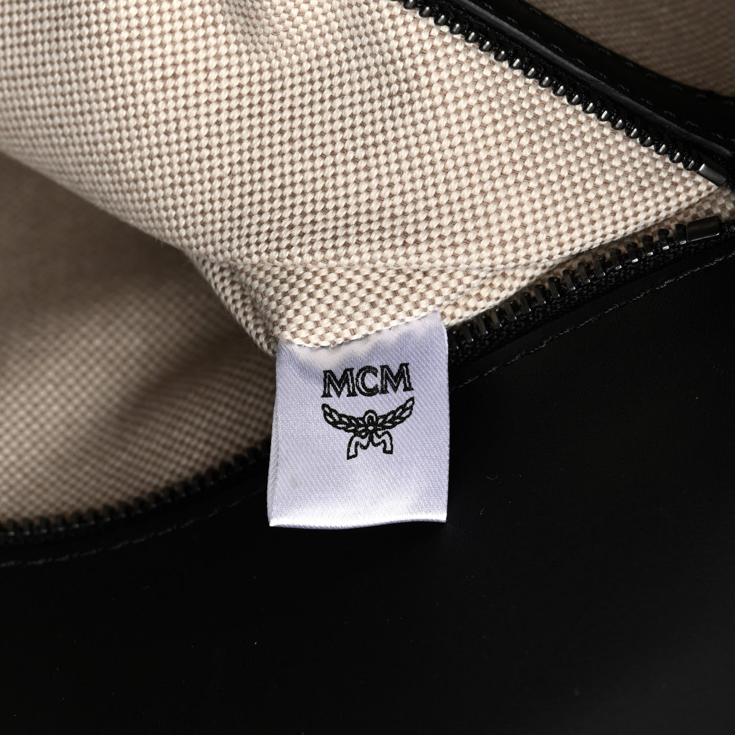 MCM Canvas Nappa Cubic Monogram Millie Crossbody Black White 7 of 13