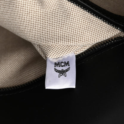 MCM Canvas Nappa Cubic Monogram Millie Crossbody Black White 7 of 13