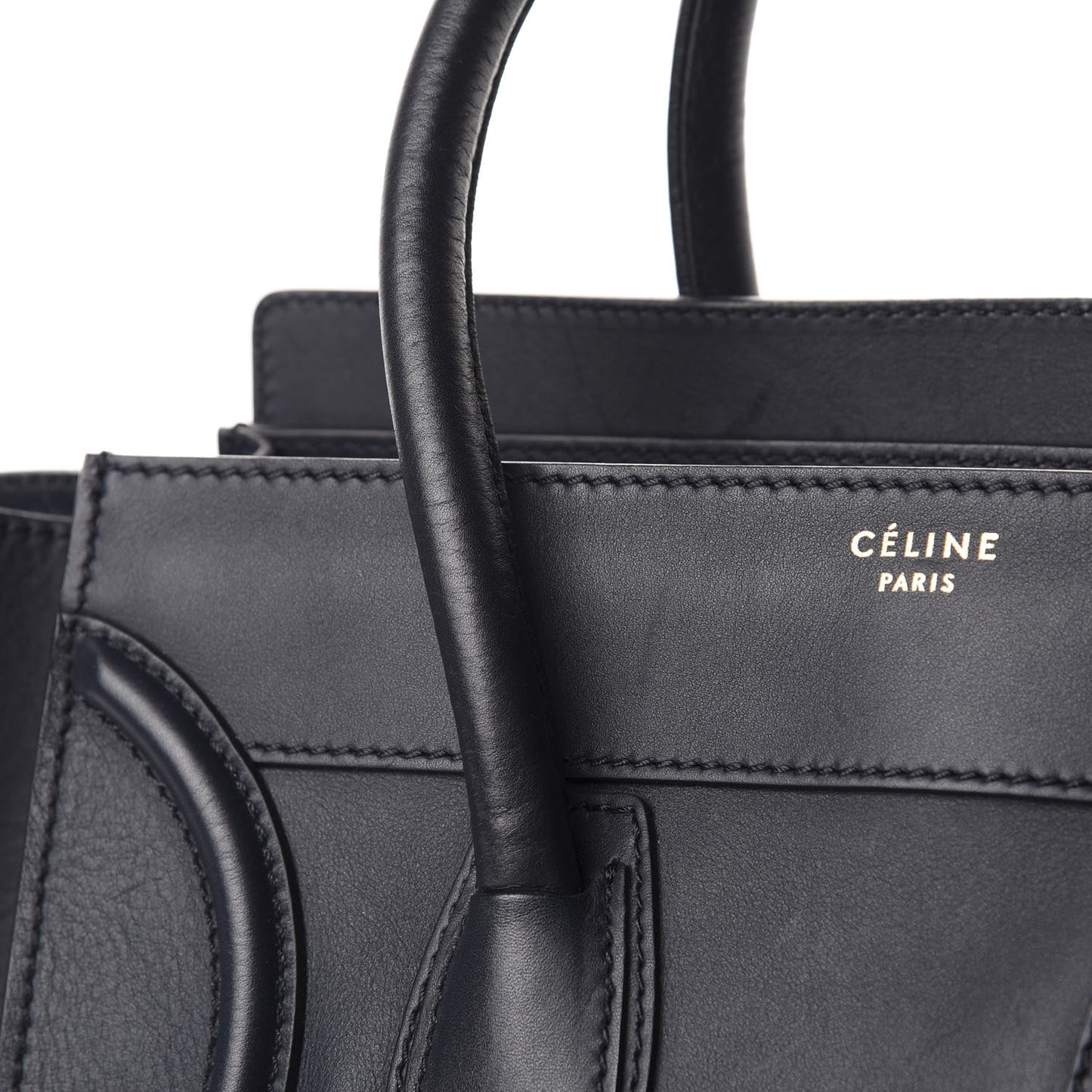 Smooth Calfskin Mini Luggage Navy Blue