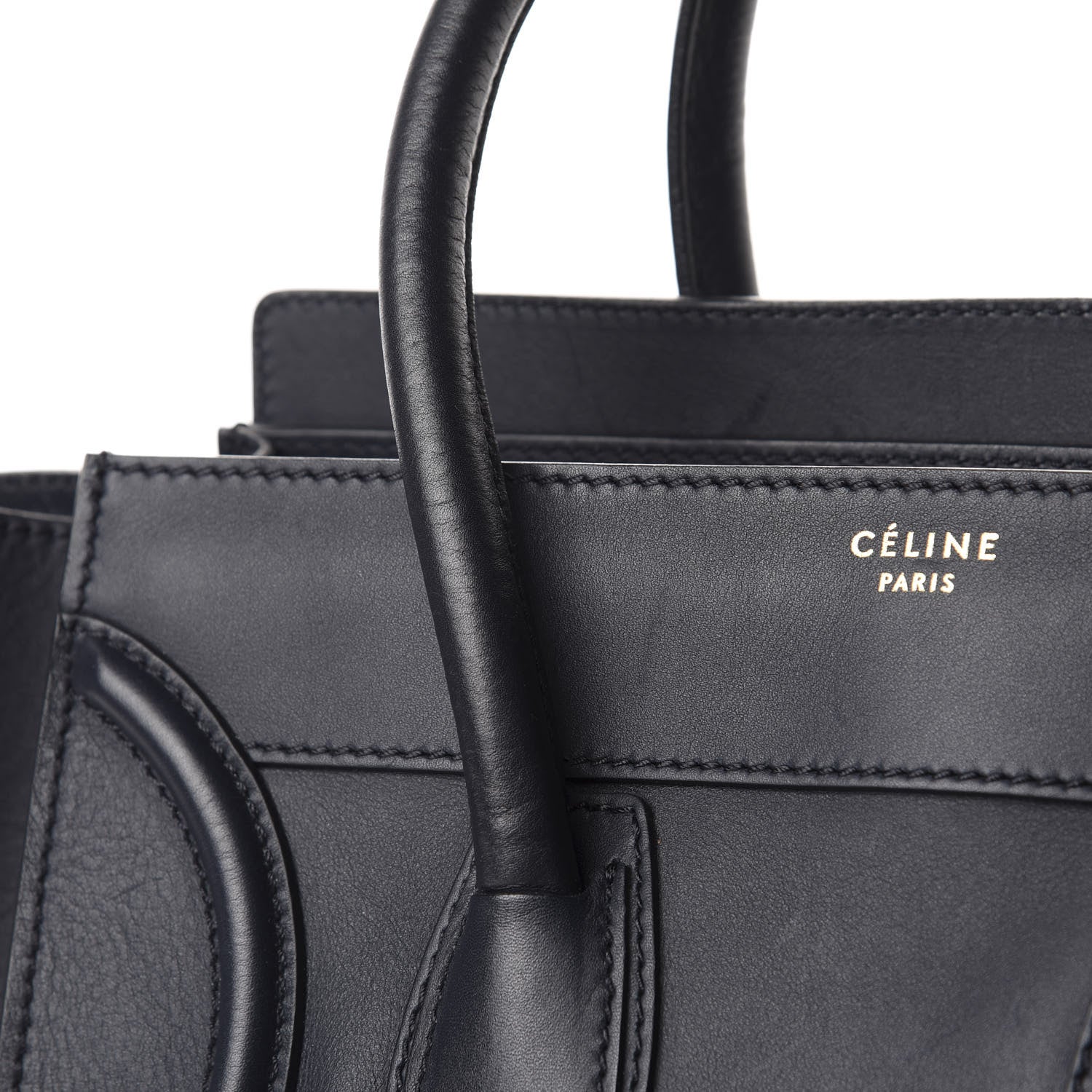 Celine Smooth Calfskin Mini Luggage Navy Blue 10 of 11