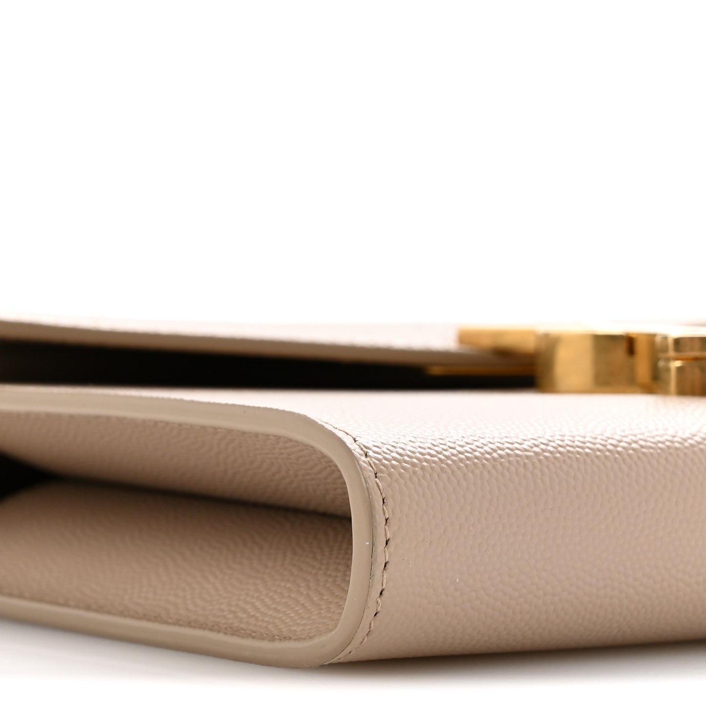 Grain De Poudre Monogram Cassandra Chain Wallet  Dark Beige