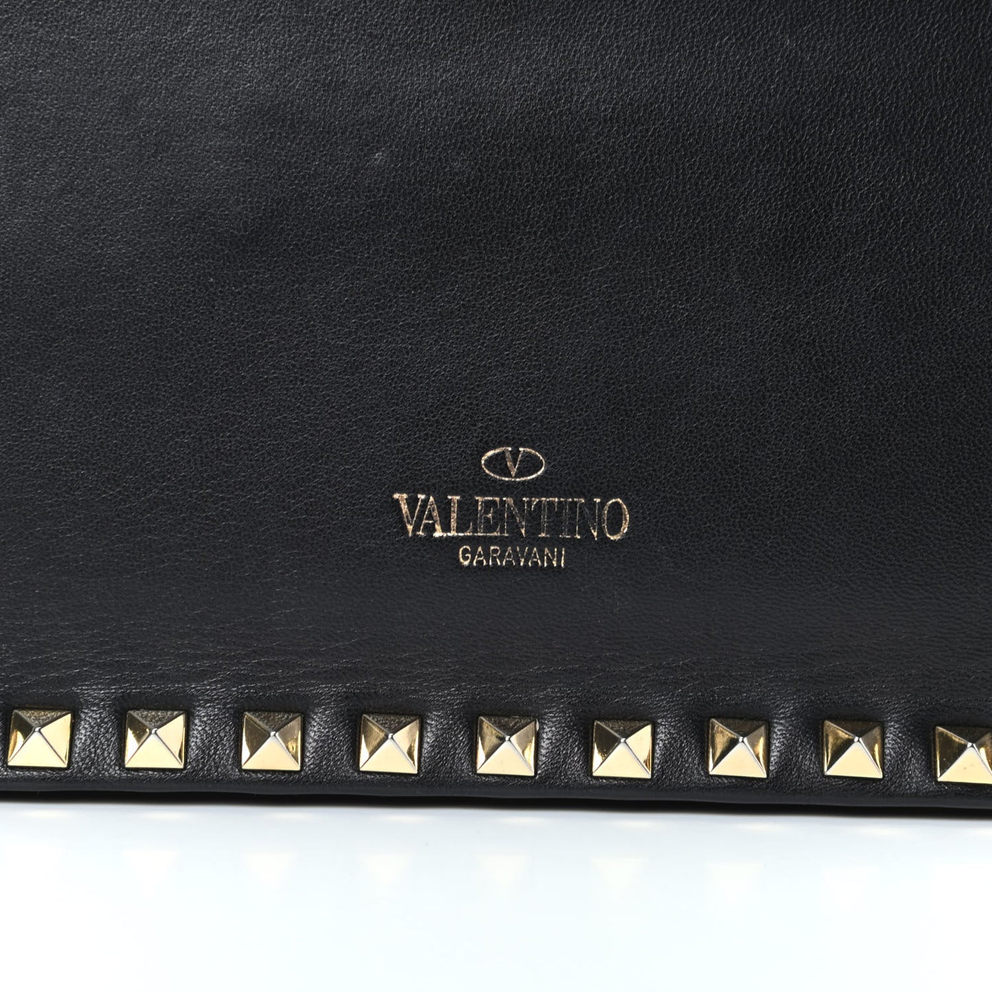 Nappa Rockstud Wristlet Clutch Black
