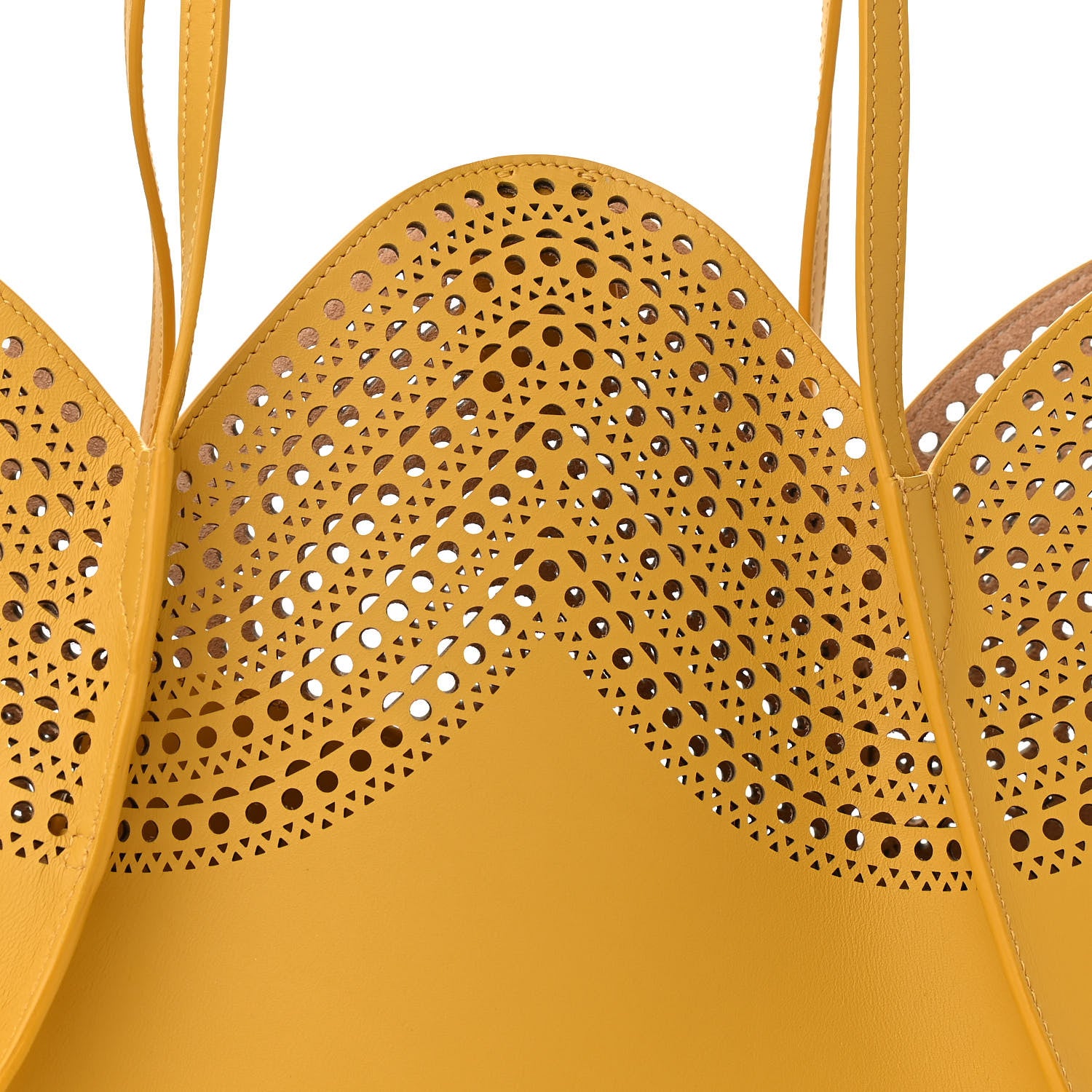 Alaia Calfskin Vienne Lili 22 Tote Jaune Safran 8 of 10