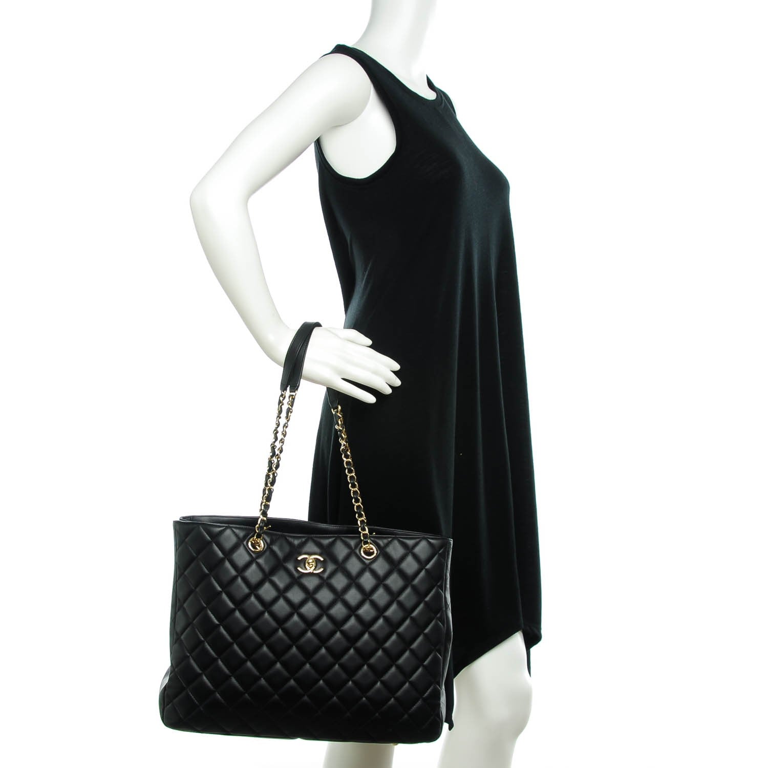 Chanel Calfskin Quilted Timeless Tote Black 2 of 7