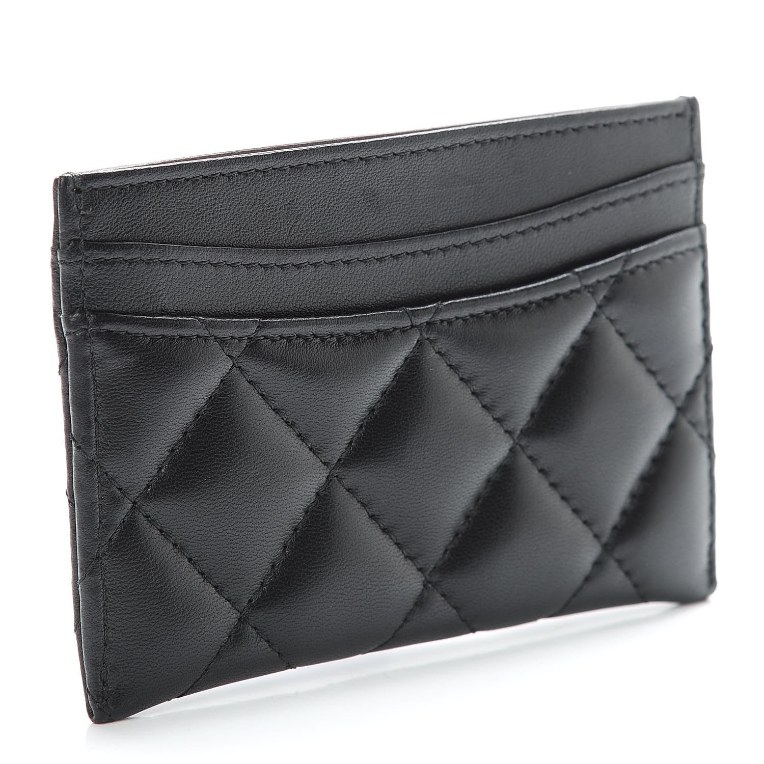 Chanel Lambskin Quilted Card Holder Black 3 of 9