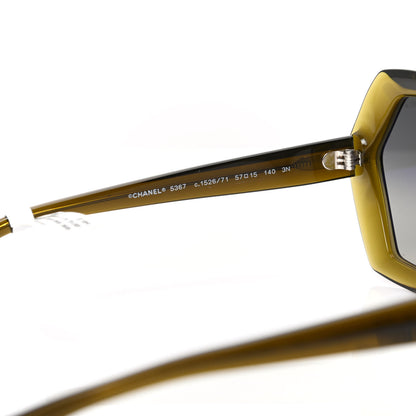 Chanel Acetate Round Sunglasses 5367 Olive 5 of 8