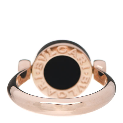 Bulgari 18K Rose Gold Mother of Pearl Onyx BVLGARI BVLGARI Ring 50 5.25 3 of 6