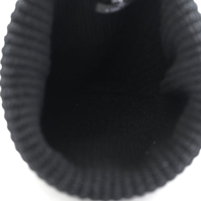 Chanel Wool Cashmere CC Beanie Hat Light Black White 4 of 5