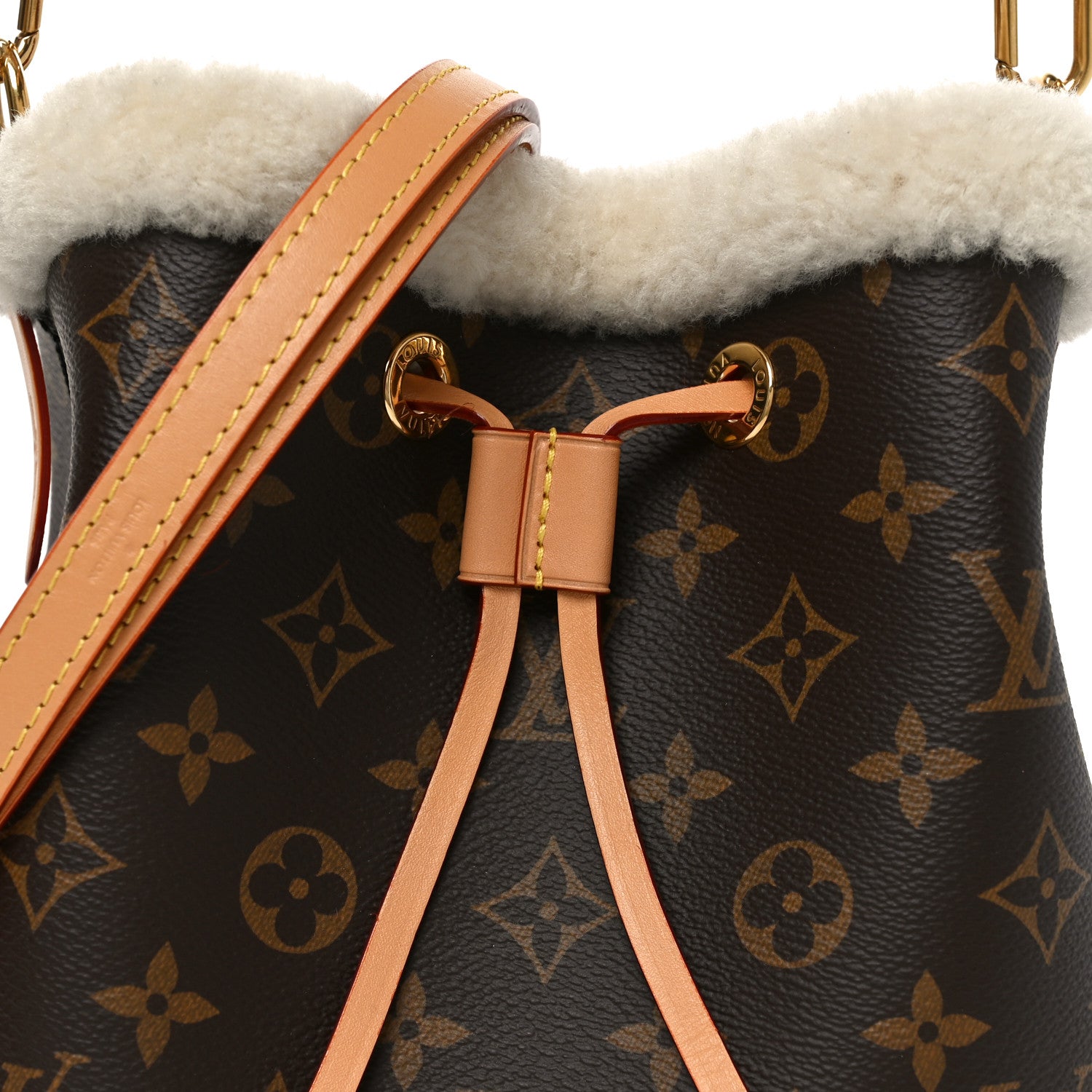 Louis Vuitton Monogram Shearling Cozygram Neonoe BB 8 of 10