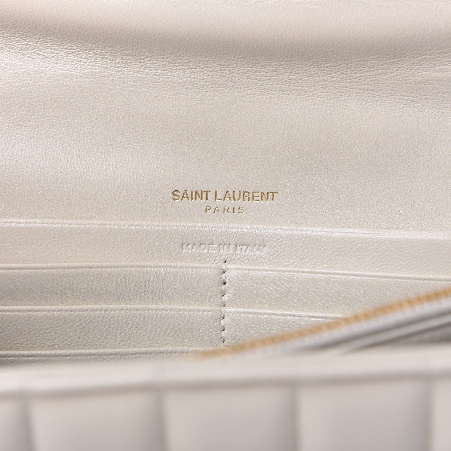 Saint Laurent Lambskin Matelasse Monogram Large Vicky Chain Bag White 8 of 10
