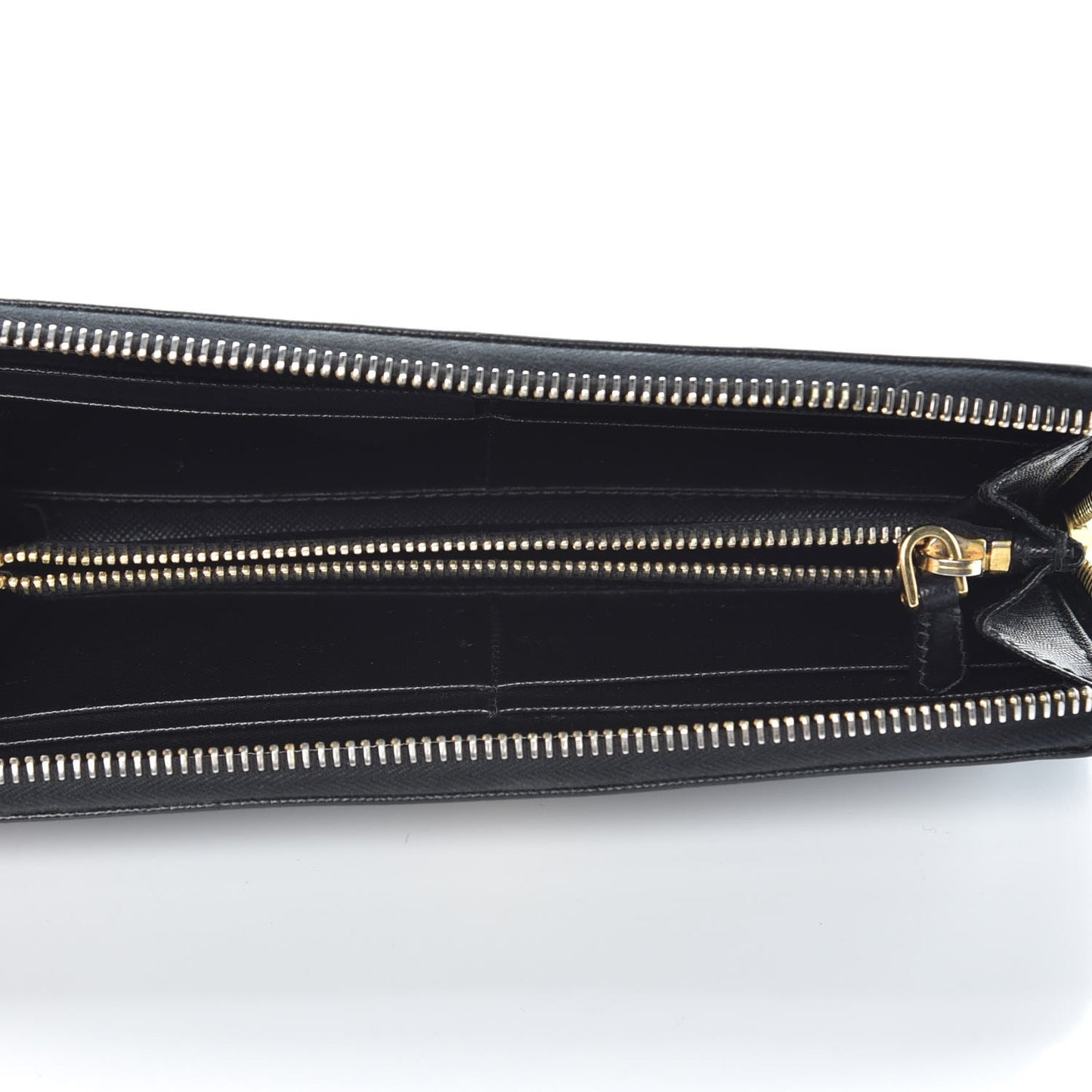 Saffiano Zip Around Wallet Black