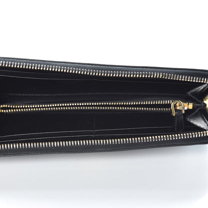 Prada Saffiano Zip Around Wallet Black 5 of 10