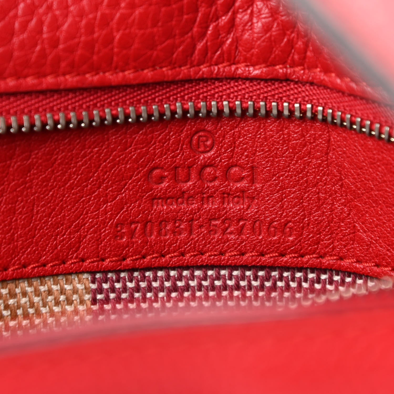 Gucci Cellarius Calfskin Small Bamboo Daily Top Handle Bag Hibiscus Red 6 of 10
