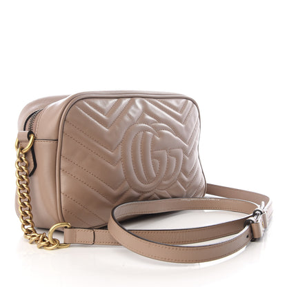 Gucci Calfskin Matelasse Small GG Marmont Chain Shoulder Bag Porcelain Rose 2 of 10