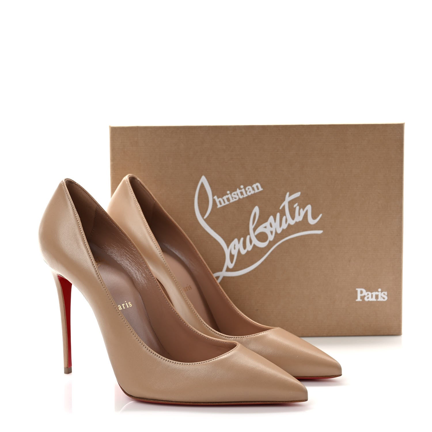 Christian Louboutin Nappa Kate 100 Pumps 38 Nude 2 7 of 7