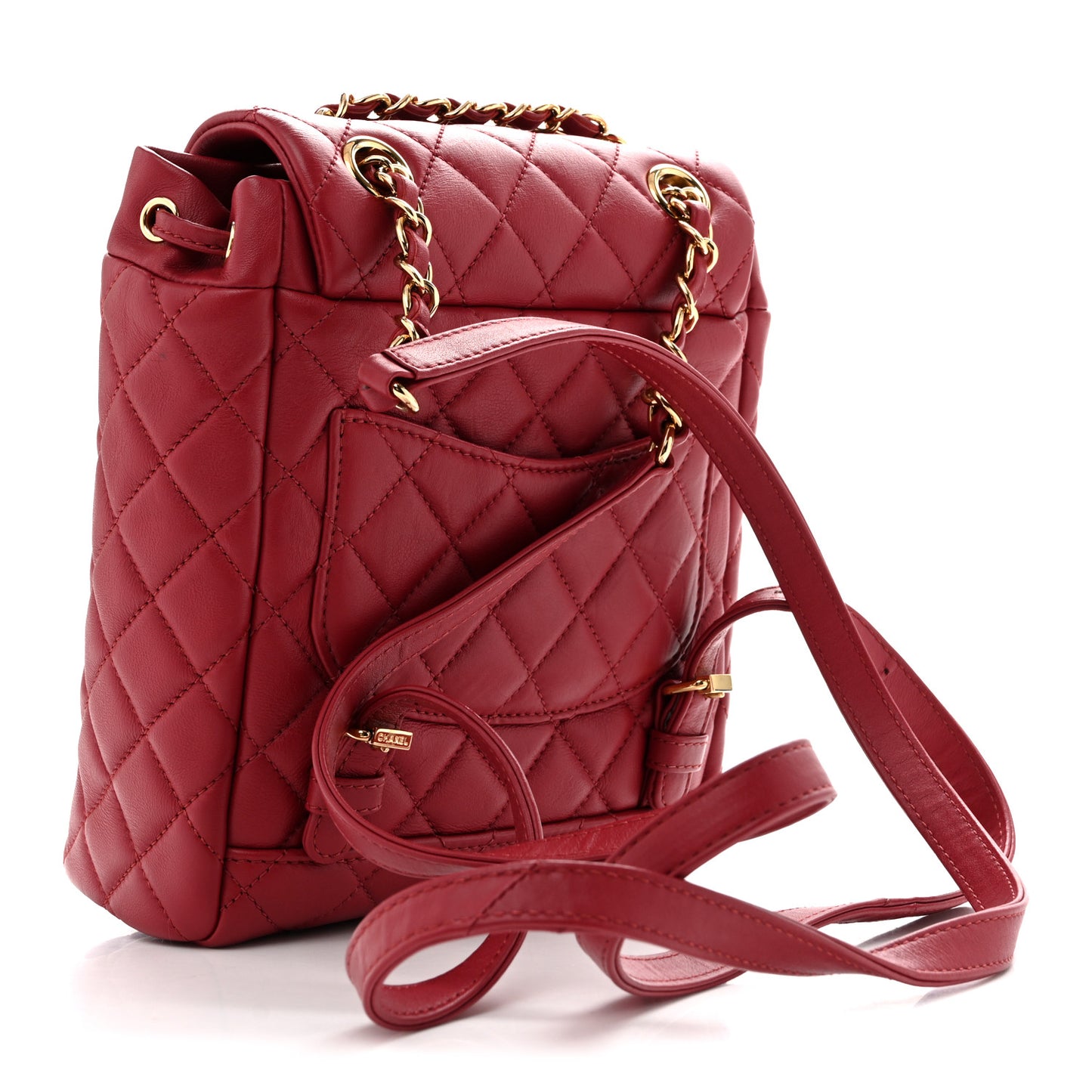 Calfskin Quilted Mini Urban Spirit Backpack Red