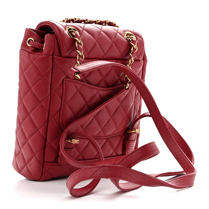 Chanel Calfskin Quilted Mini Urban Spirit Backpack Red 2 of 11
