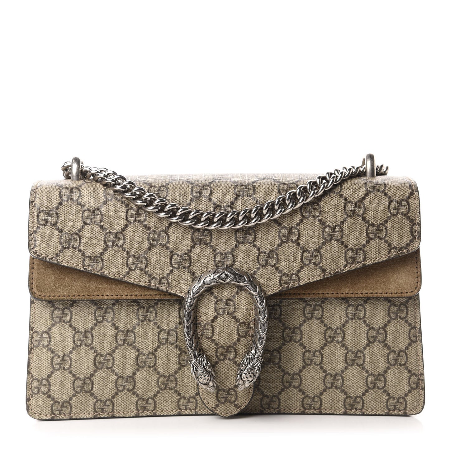 GG Supreme Monogram Small Dionysus Shoulder Bag Taupe