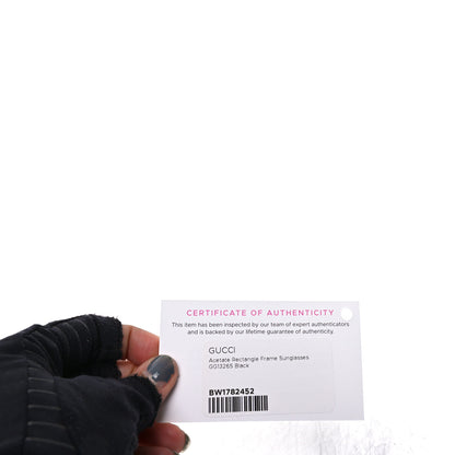 Gucci Acetate Rectangle Frame Sunglasses GG1326S Black 8 of 8