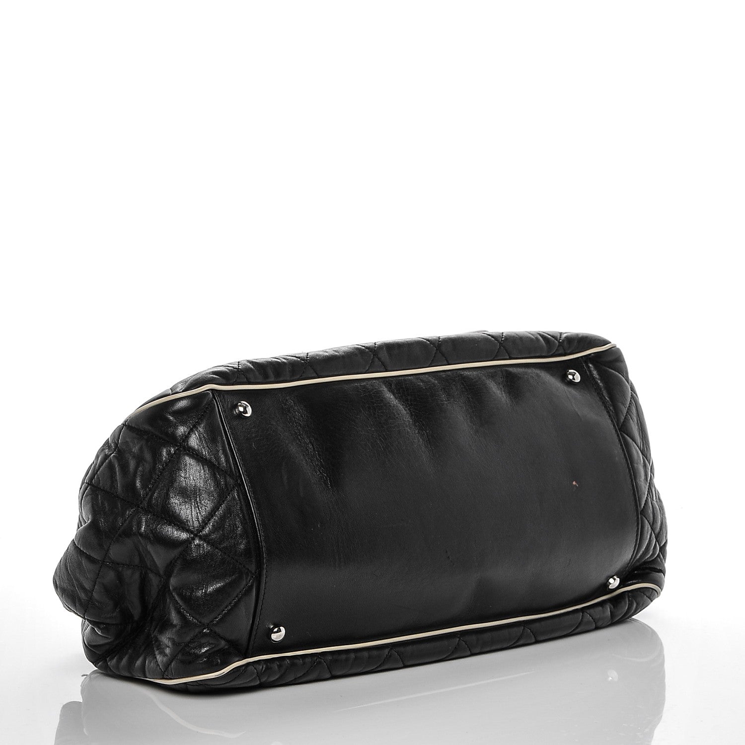 Chanel Lambskin Quilted East West Accordion Flap Black 4 of 8