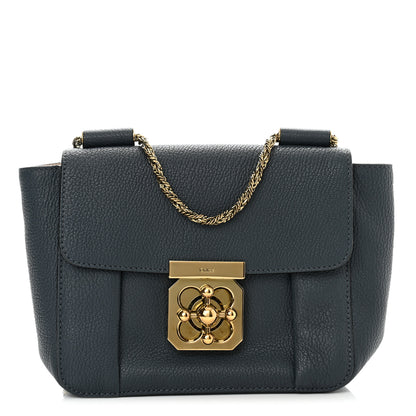 Chloe Goatskin Small Elsie Shoulder Bag Navy 1 of 10