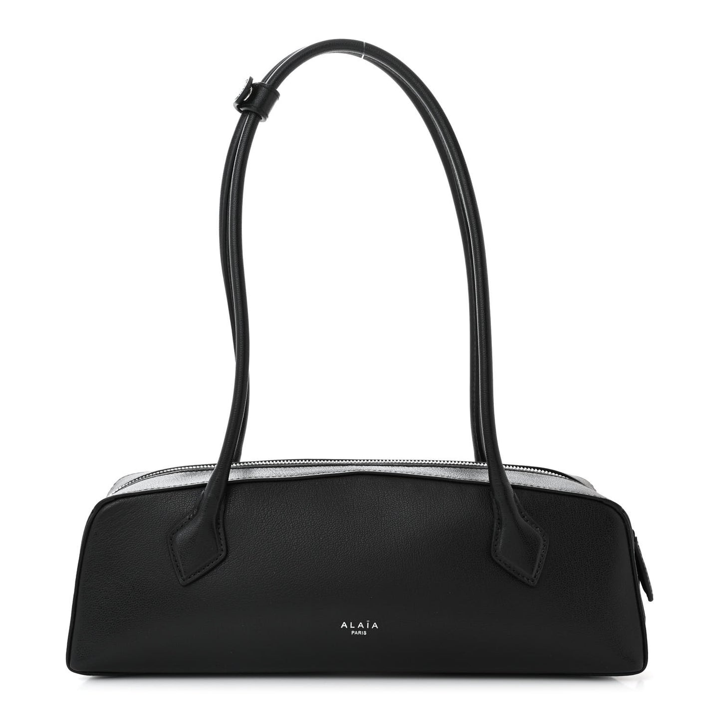 Shiny Goatskin Medium Le Teckel Bag Black