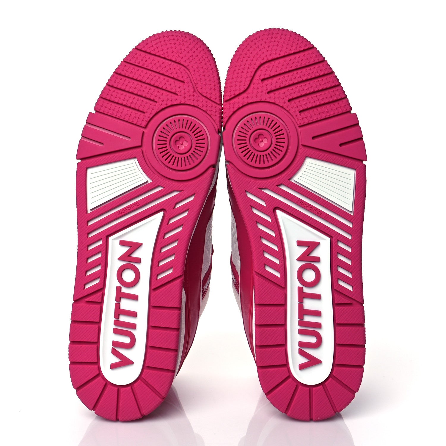 Louis Vuitton Calfskin Embossed Monogram Mens LV Trainer Sneakers 9 Fuchsia 5 of 8