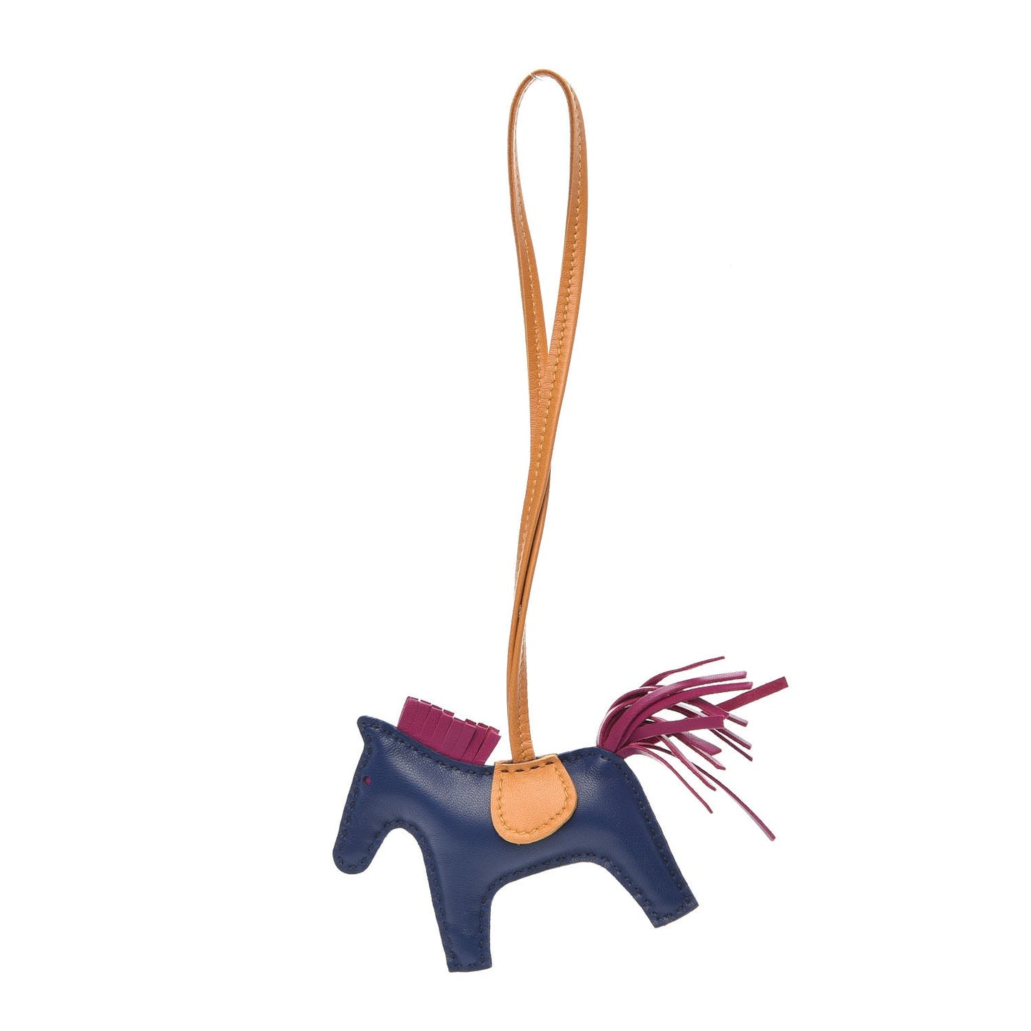 Milo Lambskin Grigri Rodeo Horse Bag Charm PM Bleu Saphir Rose Pourpre Bouton D'Or