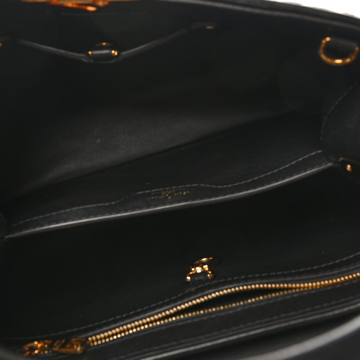 Louis Vuitton Lambskin Quilted Flower Capucines PM Black 5 of 9