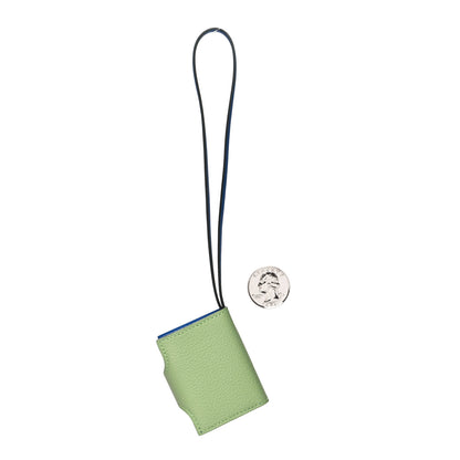 Hermes Evercolor Swift Verso Ulysse Nano Bag Charm Vert Criquet Bleu France 2 of 5