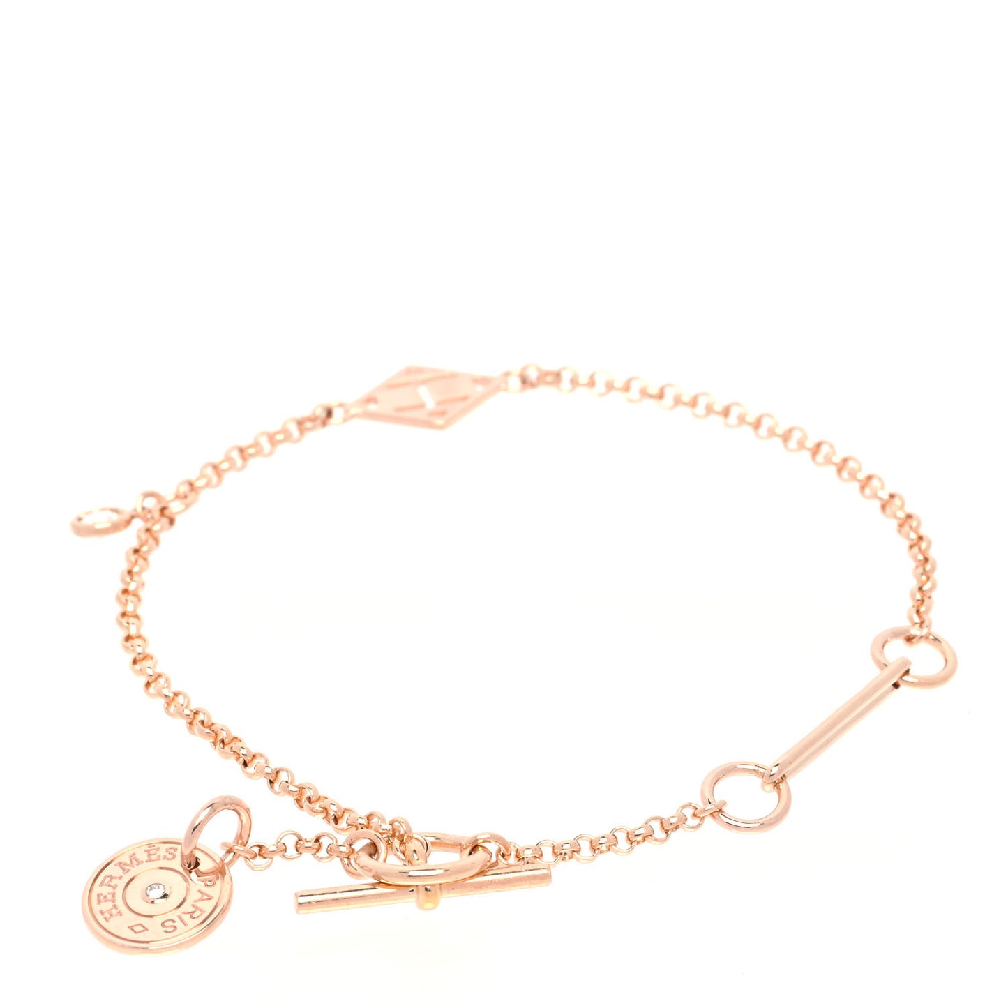 18K Rose Gold Diamond Gambade Bracelet ST