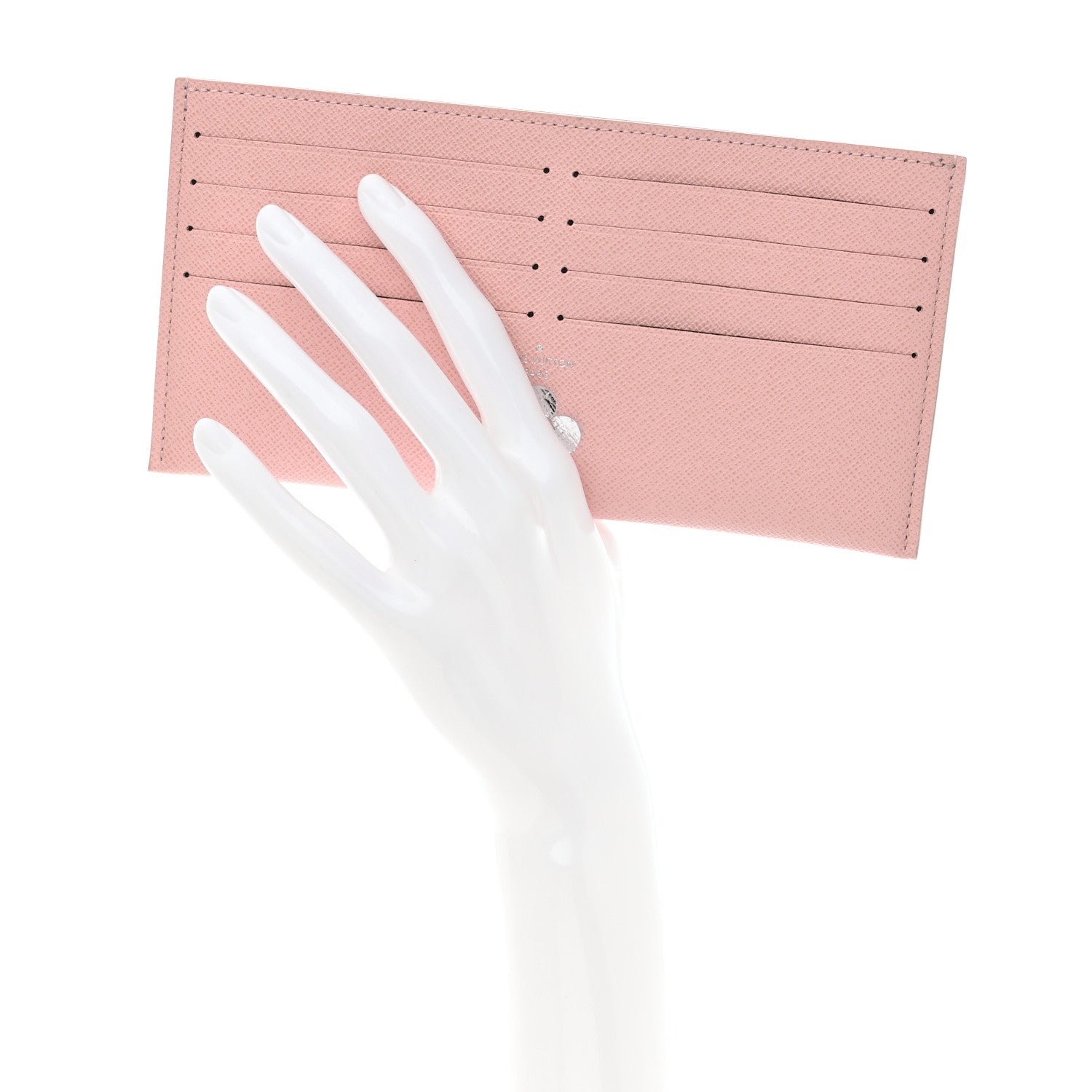 Louis Vuitton Calfskin Felicie Card Holder Insert Rose Ballerine 2 of 6