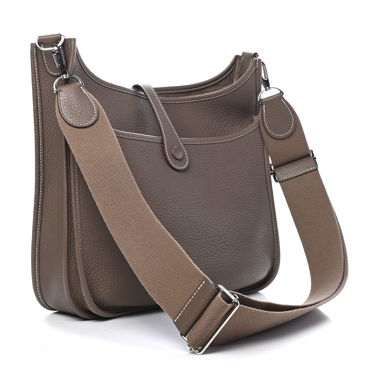 Hermes Taurillon Clemence Evelyne III PM Etoupe 3 of 9