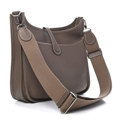 Hermes Taurillon Clemence Evelyne III PM Etoupe 3 of 9