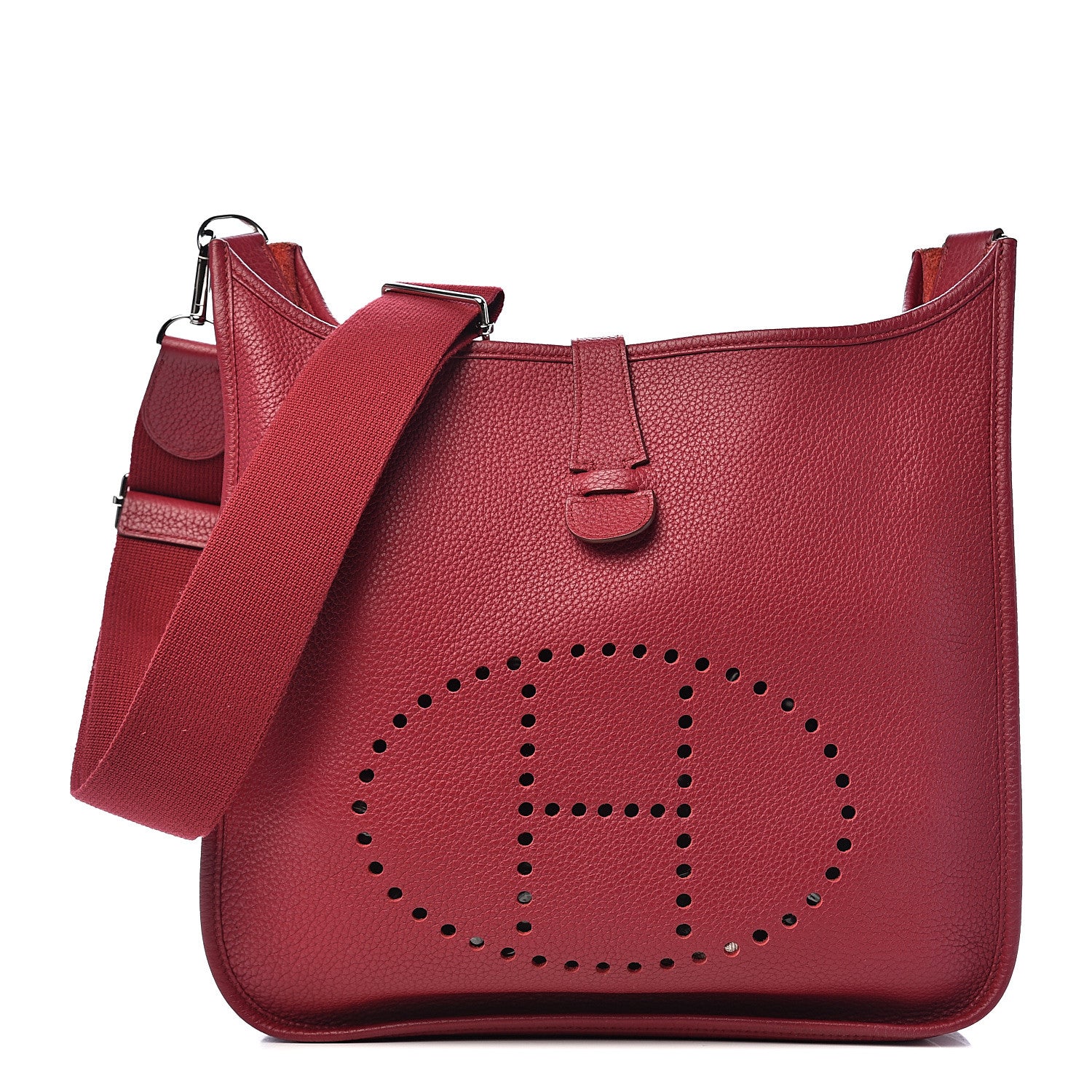 Hermes Taurillon Clemence Evelyne III GM Rubis 1 of 9