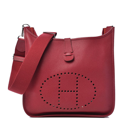 Hermes Taurillon Clemence Evelyne III GM Rubis 1 of 9