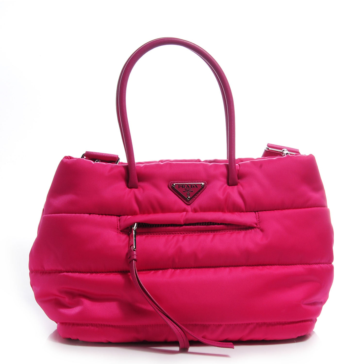 Prada Tessuto Bomber Small Tote Fuxia 1 of 9
