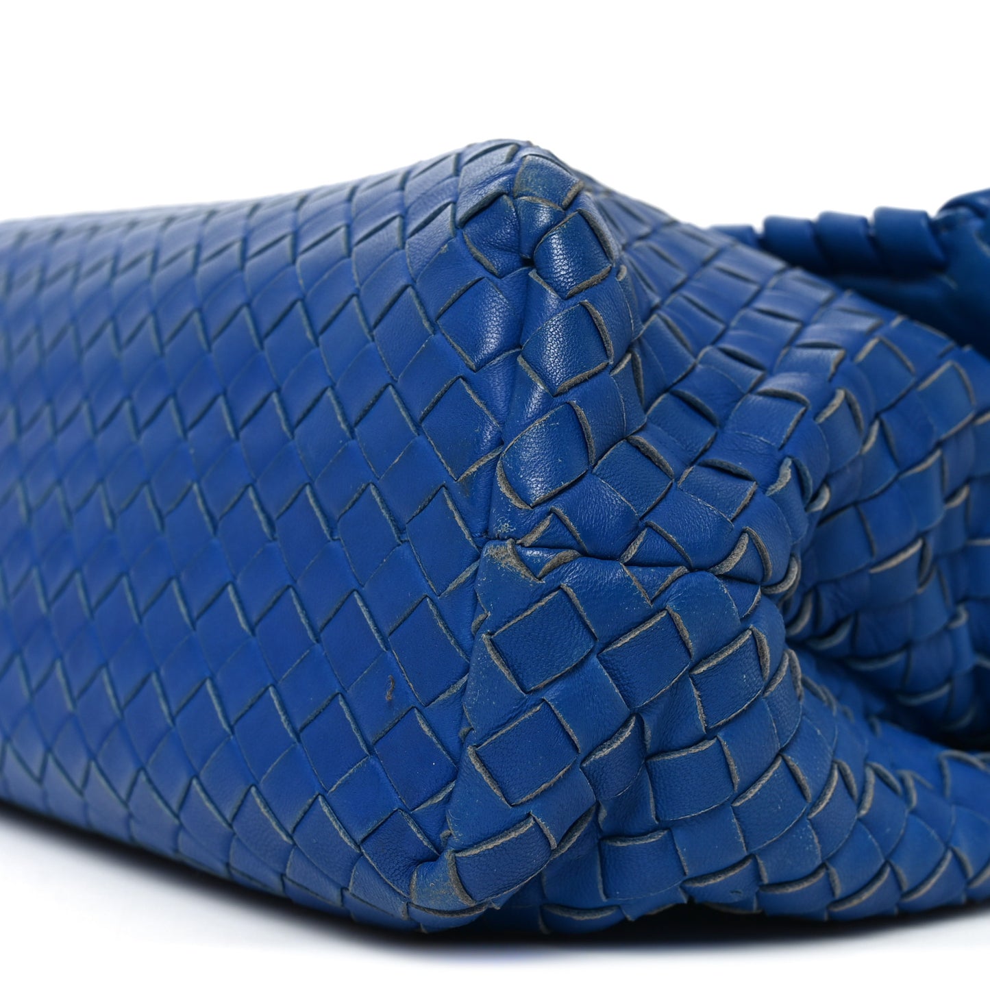 Nappa Intrecciato Medium Olimpia Shoulder Bag Blue