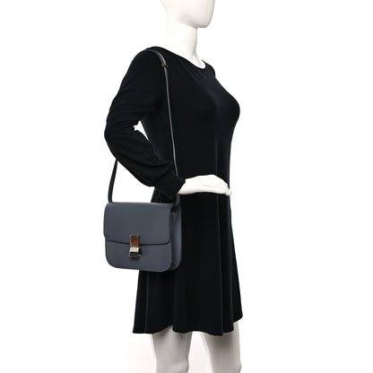 Celine Box Calfskin Medium Classic Box Flap Bag Light Charcoal 2 of 11