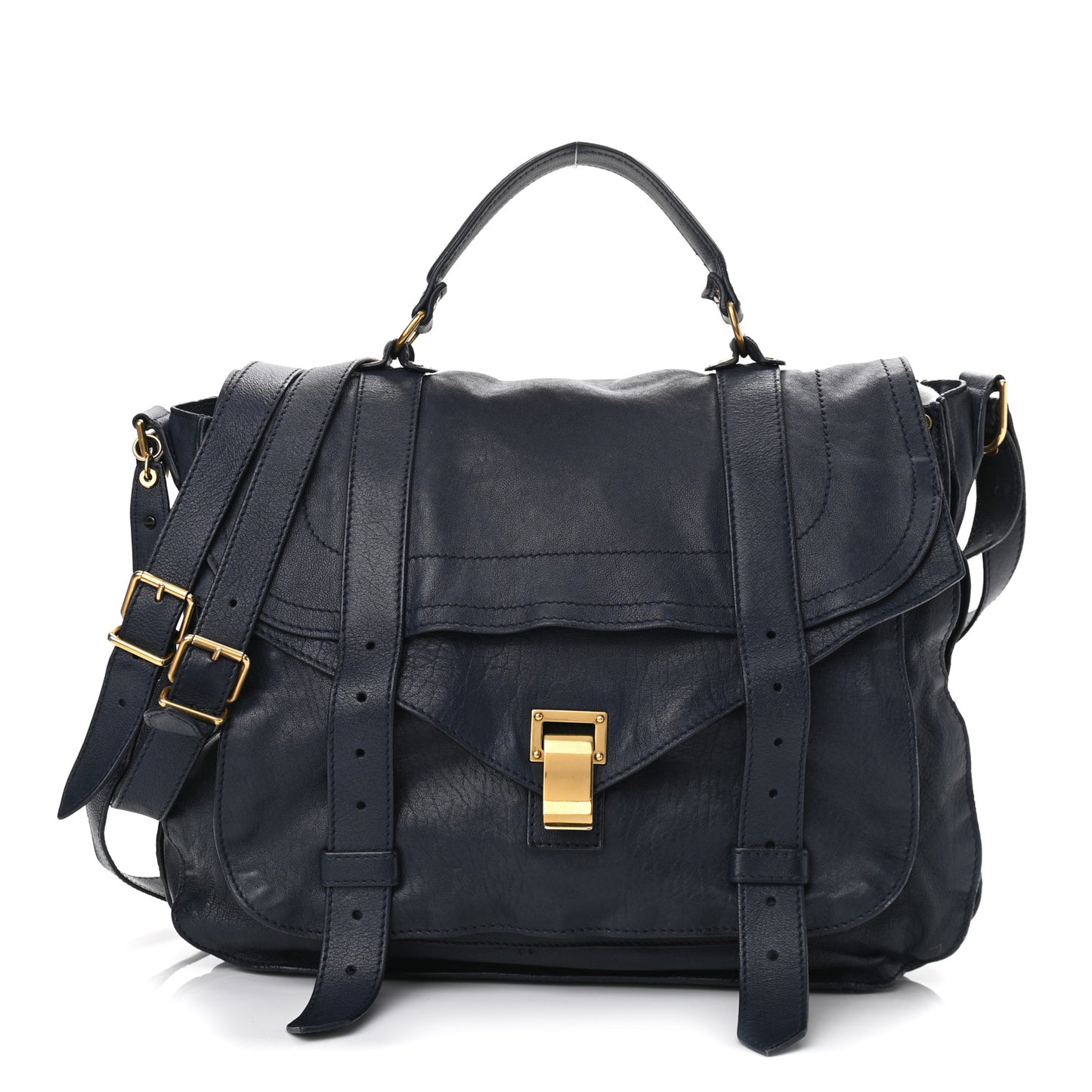Lambskin Large PS1 Satchel Indigo