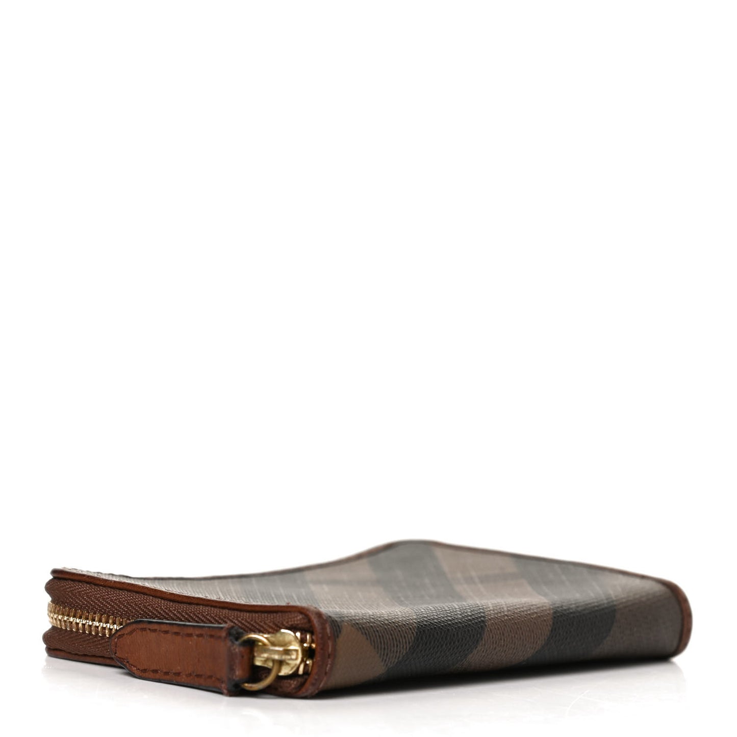 Smoked Check Zip Around Wallet