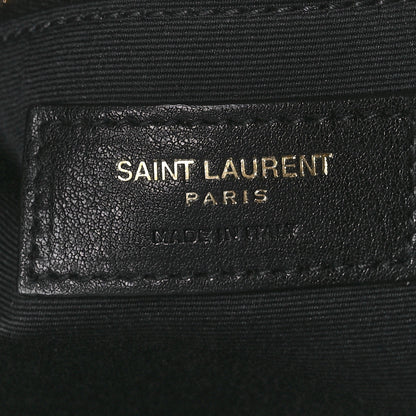 Saint Laurent Canvas Calfskin Leopard Print Rive Gauche Noe Tote Natural Black 6 of 11