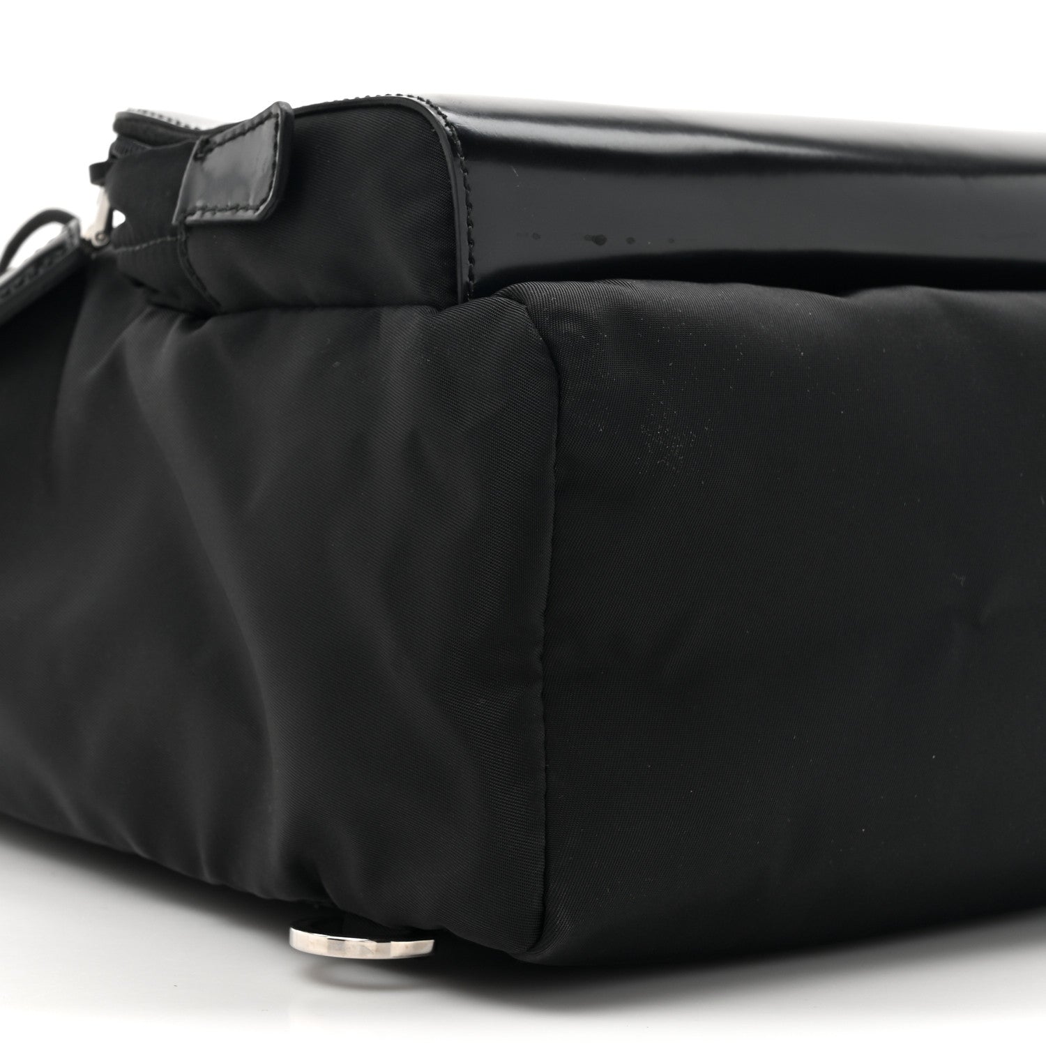 Prada Nylon Brushed Calfskin Mini Backpack Black 9 of 13