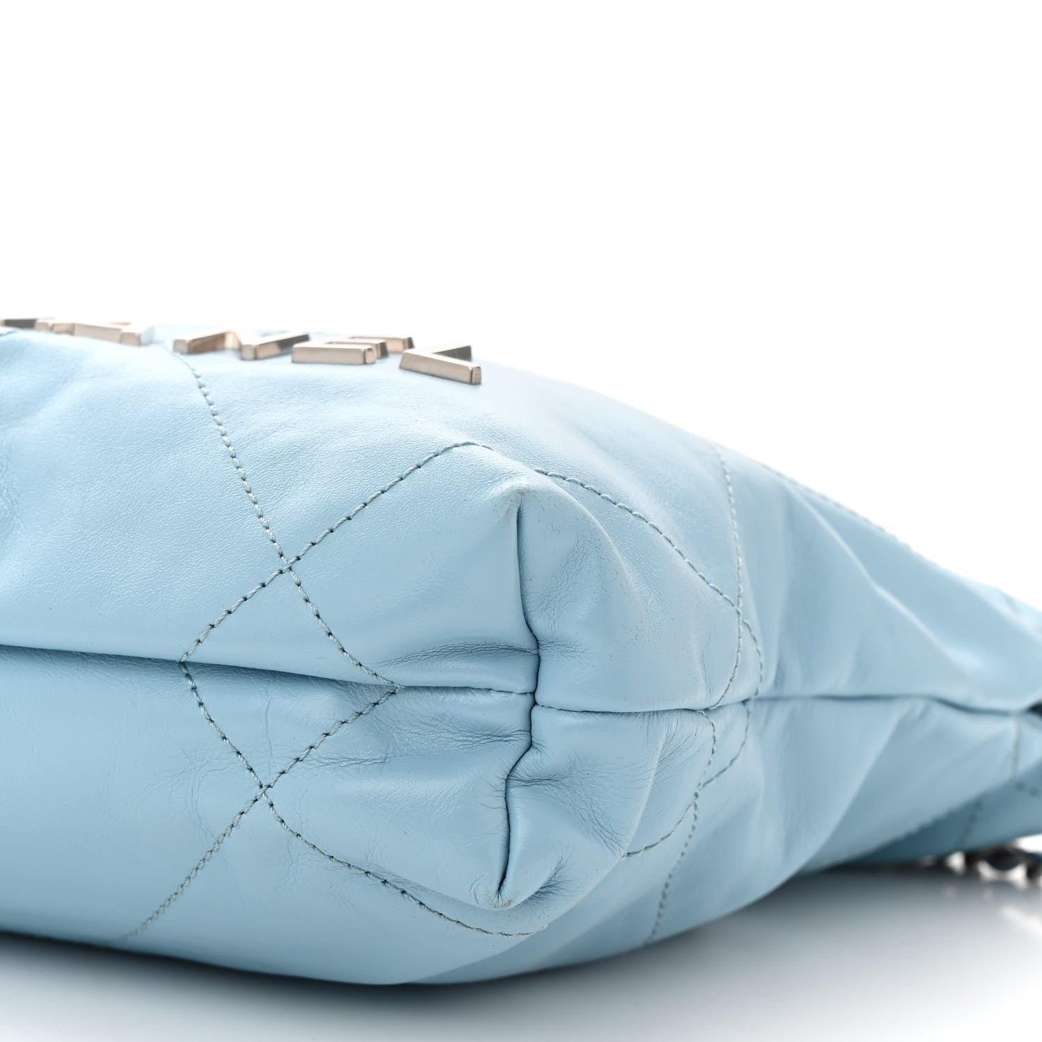 Chanel Shiny Calfskin Quilted Mini Chanel 22 Light Blue 10 of 10